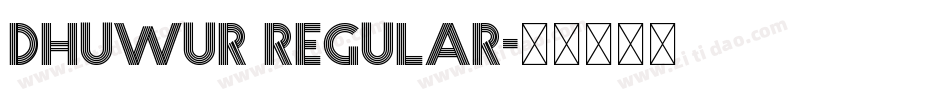Dhuwur Regular字体转换